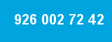 926 002 72 42 926 002 72 42